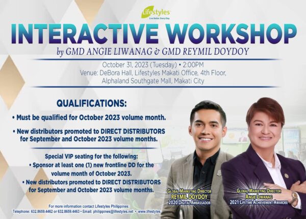 Interactive Workshop by GMD Angie and GMD Reymil (20231031)