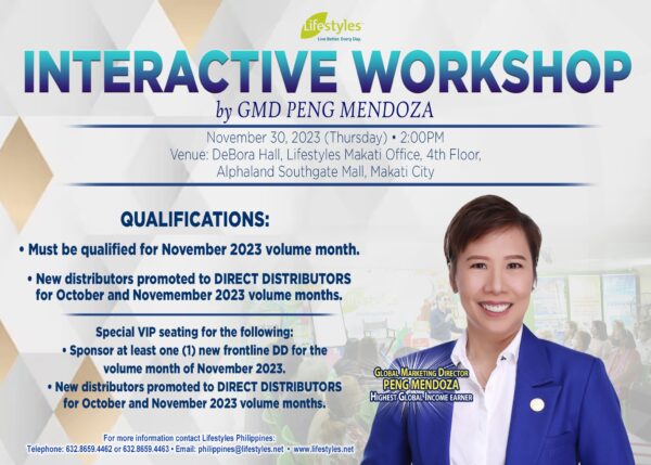 Interactive Workshop by GMD Peng Mendoza (20231130)